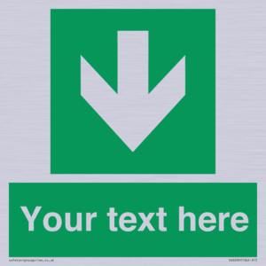 Safe condition Custom arrow down sign